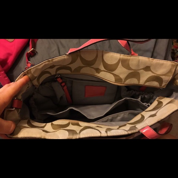 Pink and Brown Coach DIAPER BAG!!! - Picture 2 of 3